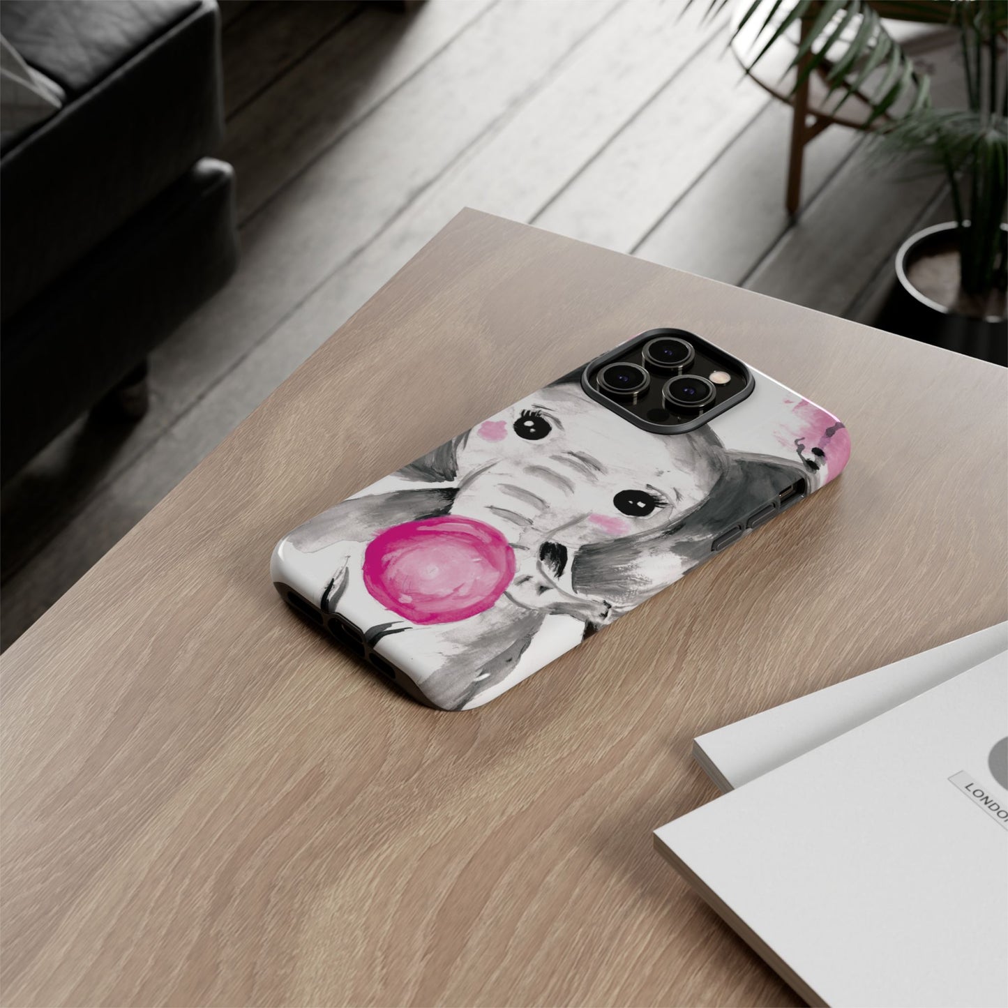 Little Elephant with punk bubblegum without AI - Tough Cases