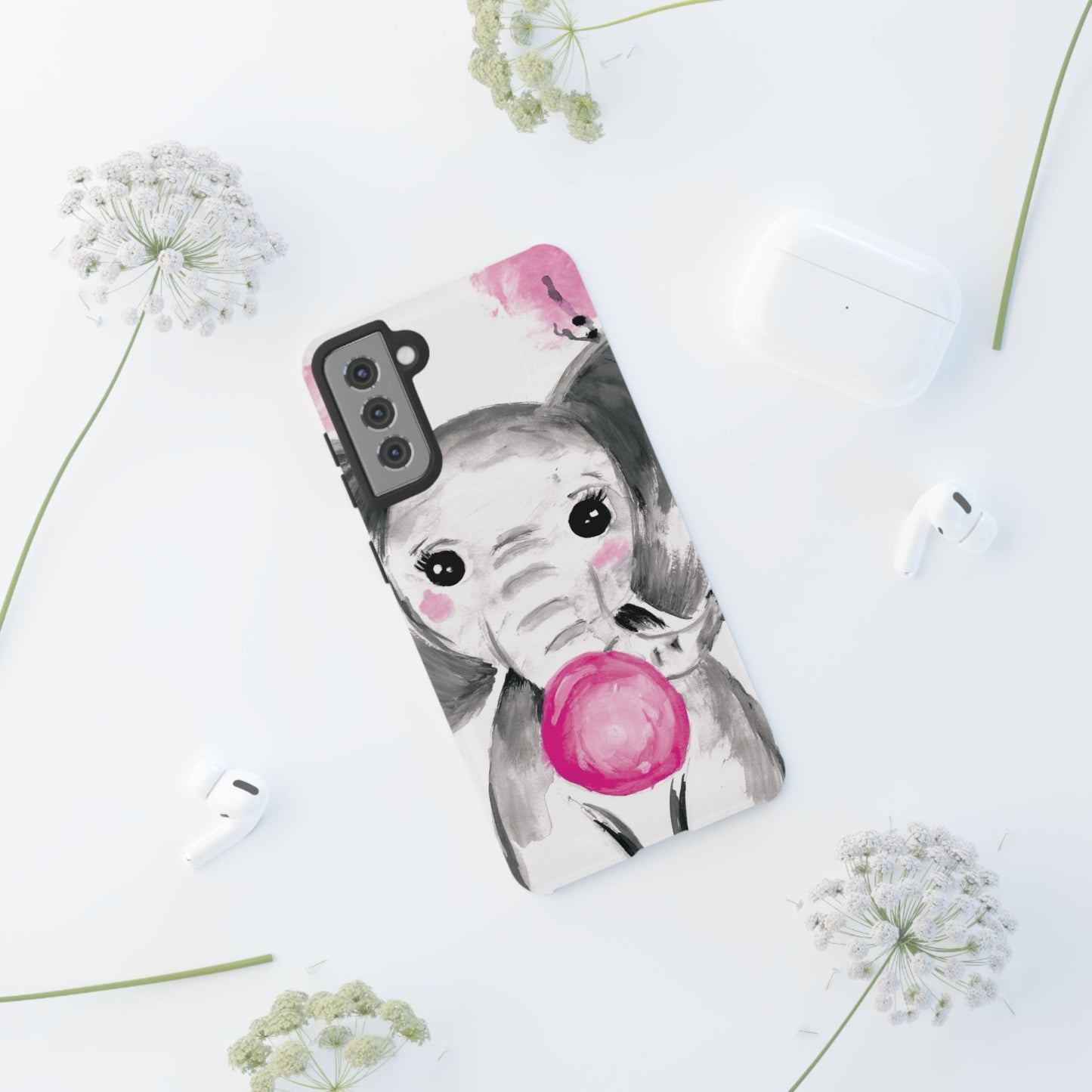 Little Elephant with punk bubblegum without AI - Tough Cases