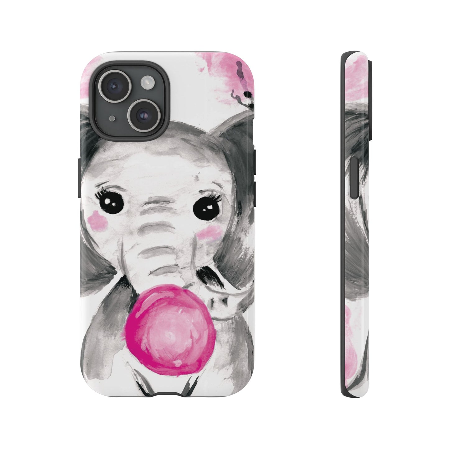 Little Elephant with punk bubblegum without AI - Tough Cases
